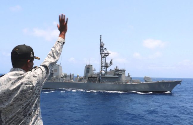 PNS ASLAT conducts drills with Japanese and Spanish naval forces in indian ocean region