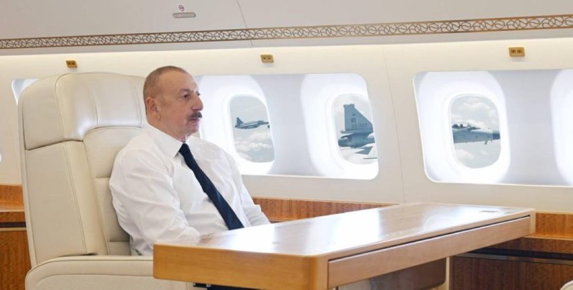 Aircraft of President of PAKISTAN Iron Brother AZERBAIJAN H.E Mr. Ilham Aliyev Escorted by JF-17 Thunder Multi-Role Fighter Jets