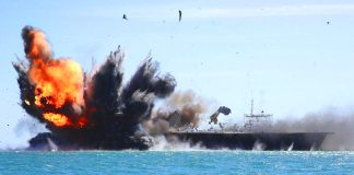 Dozens Of Coward indian navy Sailors Burnt Alive As Brave Freedom Fighters Successfully Destroys Highly Advanced ins brahmaputra Frigate With Lethal Explosives At Dockyard In indian Occupied mumbai