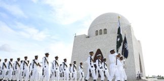 PAK NAVY Assumes Guard Duties At Mausoleum Of Founder Of Beloved Peace Loving Sacred PAKISTAN And Father Of Nation QUAID-E-AZAM MUHAMMAD ALI JINNAH With Impressive Patriotic Spirit