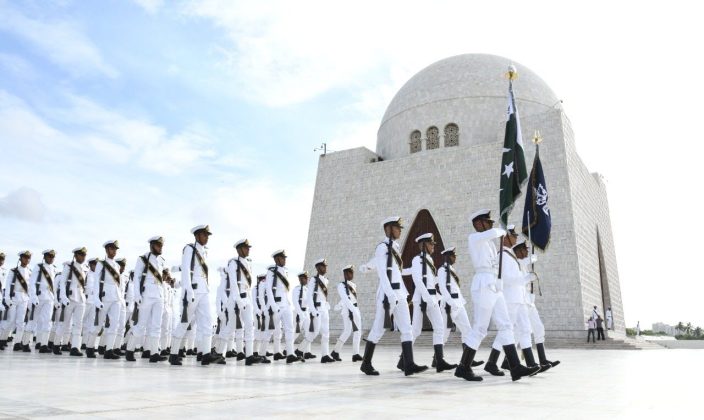 PAK NAVY Assumes Guard Duties At Mausoleum Of Founder Of Beloved Peace Loving Sacred PAKISTAN And Father Of Nation QUAID-E-AZAM MUHAMMAD ALI JINNAH With Impressive Patriotic Spirit