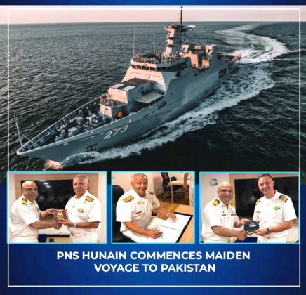 Romania PNS HUNAIN commences maiden voyage for Beloved Peace Loving Sacred PAKISTAN