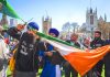 Brave Sikh Brothers Tears The Tiranga Of World's Number 1 Shameless Terrorist india Like Draupadee Saaree In Front Of indian Embassy In Canada To Liberate Khalistan From Shameless Terrorist india