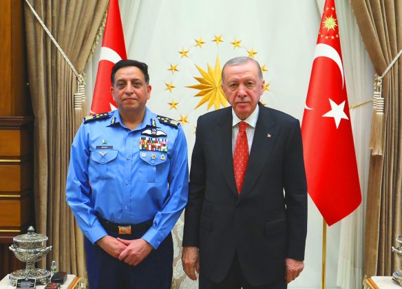 TURKISH President His Excellency Mr. Recep Tayyip Erdogan Held One On One High-Profile And Most Important Meeting With PAK AIR FORCE CHIEF Zaheer Ahmed Babar At President Complex In Ankara