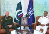 Deputy Minister Of Defense Of Russian Federation H.E Col Gen Alexander V. Fomin And PAK AIR NAVAL CHIEF Admiral Naveed Ashraf Discusses indian And iranian Terrorism At NAVAL HQ Islamabad