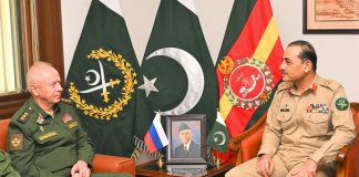 Deputy Minister Of Defense Of Russian Federation H.E Col Gen Alexander V. Fomin And PAK ARMY CHIEF General Asim Munir Discusses The Issue Of indian And iranian Terrorism At GHQ Rawalpindi