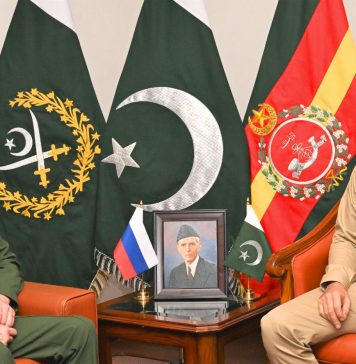 Deputy Minister Of Defense Of Russian Federation H.E Col Gen Alexander V. Fomin And PAK ARMY CHIEF General Asim Munir Discusses The Issue Of indian And iranian Terrorism At GHQ Rawalpindi