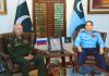 Russian Deputy Defense Minister Federation H.E Col Gen Alexander V. Fomin And PAK AIR FORCE CHIEF Air Chief Marshal Zaheer Ahmed Babar Discusses indian And iranian Terrorism At AIR HQ Islamabad