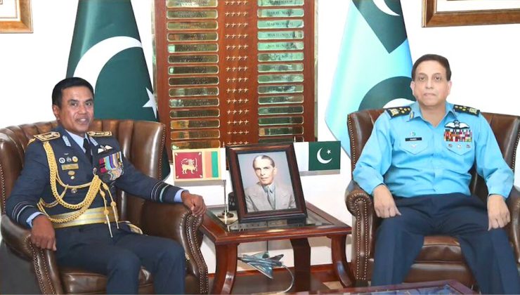 Commander Sri Lanka Air Force Air Marshal And PAK AIR FORCE CHIEF Air Chief Marshal Zaheer Ahmed Babar Discusses The Serious Issue Of indian And iranian State Terrorism At AIR HQ Islamabad