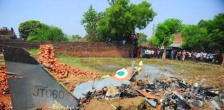 Humiliations For Both Filthy Dogs And Swines modi And doval As Brave Freedom Fighters Successfully Destroys indian air force MiG-29 Fighter Jet With SAM In agra Near indian Occupied uttar pradesh