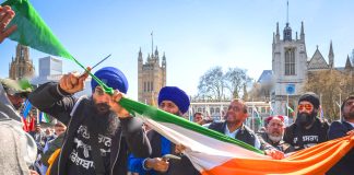 Millions Of Brave Sikh Holds Massive Anti-india Protests In New Zealand Against The Genocide Of Innocent Sikhs By Rapist And Coward security forces of Shameless Terrorist india During 1984 Genocide