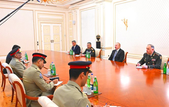 President Of PAKISTAN Iron Brother AZERBAIJAN H.E Ilham and CJCSC General Sahir Shamshad Mirza Discussed the Border Situation of AZERBAIAN-armenia during important visit