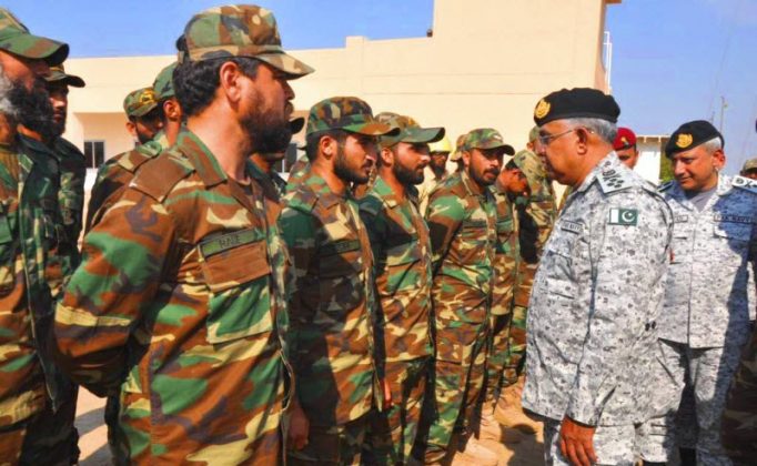 CHAIRMAN JOINT CHIEFS OF STAFF COMMITTEE (CJCSC) General Sahir Shamshad Mirza visited forward Naval Operational Base Ormara