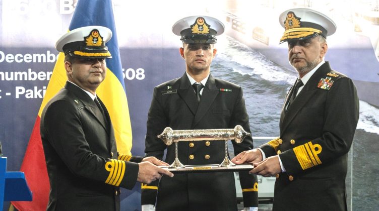 PAKISTAN NAVY COMMISSIONS OFFSHORE PATROL VESSEL PNS YAMAMA IN ROMANIA