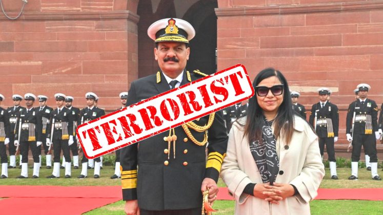 ShamelessaTerrorist indian navy chief filthy dog and swine dinesh tripathi