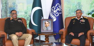 CJCSC General Sahir Shamshad Mirza And PAK NAVAL CHIEF Expresses Complete Satisfaction Over Battle Readiness Of PAK NAVAL Combatant Fleet For Upcoming Potential Conflict And Two Front War