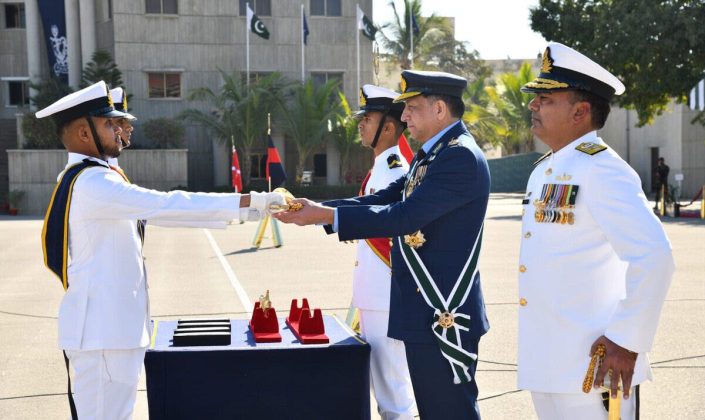 Midshipman Imanda Thennakoon of Sri Lanka Navy awarded the Coveted Sword of Honor at the Passing out Parade at Prestigious PAKISTAN NAVAL Academy