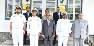 PAK NAVY Heavily Armed Multirole Stealth Warship PNS MOAWIN Paid High-Profile And Most Important Visit To Victoria Port Of Seychelles During Overseas Deployment To Africa