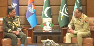 Principal Staff Officer of the Armed Forces Division of BANGLADESH Lieutenant General S M Kamr-ul-Hassan And CJCSC General Sahir Shamshad Mirza Held Important Meeting At Joint Staff HQ Rawalpindi