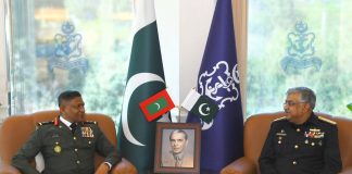 Chief Of Defense Force MALDVIVES Held One On One High-Profile And Most Important Meeting With PAK NAVAL CHIEF Admiral Muhammad Ashraf At NAVAL HQ Islamabad
