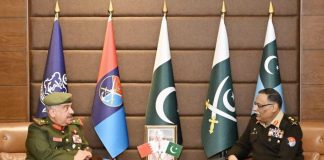 Chief of Staff Bahrain National Guard Lt Gen Shaikh Abdulaziz Saud Mubarak Al-Khalifa And CJCSC General Sahir Shamshad Mirza Expresses Deep Concerns On indian And iranian Terrorism