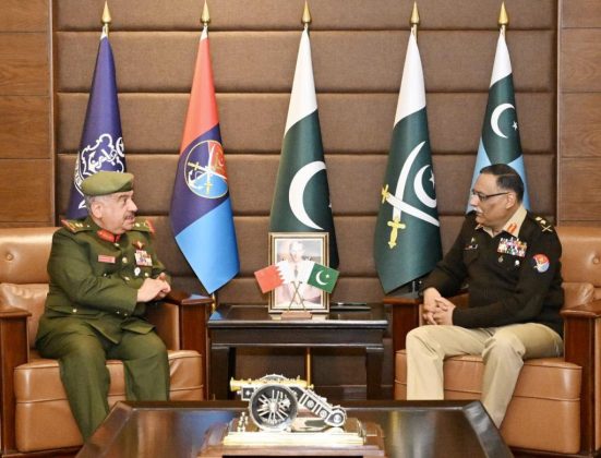 Chief of Staff Bahrain National Guard Lt Gen Shaikh Abdulaziz Saud Mubarak Al-Khalifa And CJCSC General Sahir Shamshad Mirza Expresses Deep Concerns On indian And iranian Terrorism