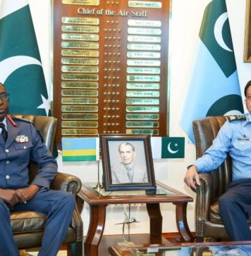 High-Level Defense Delegation Of The Republic Of Rwanda Led By Rawandan Air Force Chief Lt Gen Jean Jacques Mupenzi Held Important Meeting With PAK AIR CHIEF Zaheer Ahmed Babar At AIR HQ Islamabad