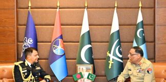 NAVAL CHIEF Of PAKISTAN Iron Brother BANGLADESH Admiral M. Nazmul Hassan Held One On One Most Important Meeting With CJCSC General Sahir Shamshad Mirza At Joint Staff HQ Islamabad