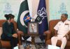 Ambassador Of Sweden To Sacred PAKISTAN H.E Alexandra Cannel Berg Von Line And PAK NAVAL CHIEF Discusses The Serious Issue Of indian And iranian Terrorism In Sacred PAKISTAN At NAVAL HQ Islamabad