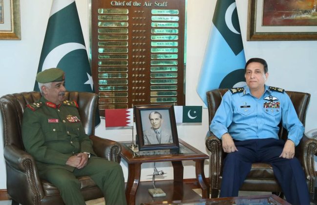 Commander Bahrain National Guard Held One On One High-Profile and Most Important meeting with PAK AIR CHIEF Zaheer Ahmed Babar At AIR HQ Islamabad