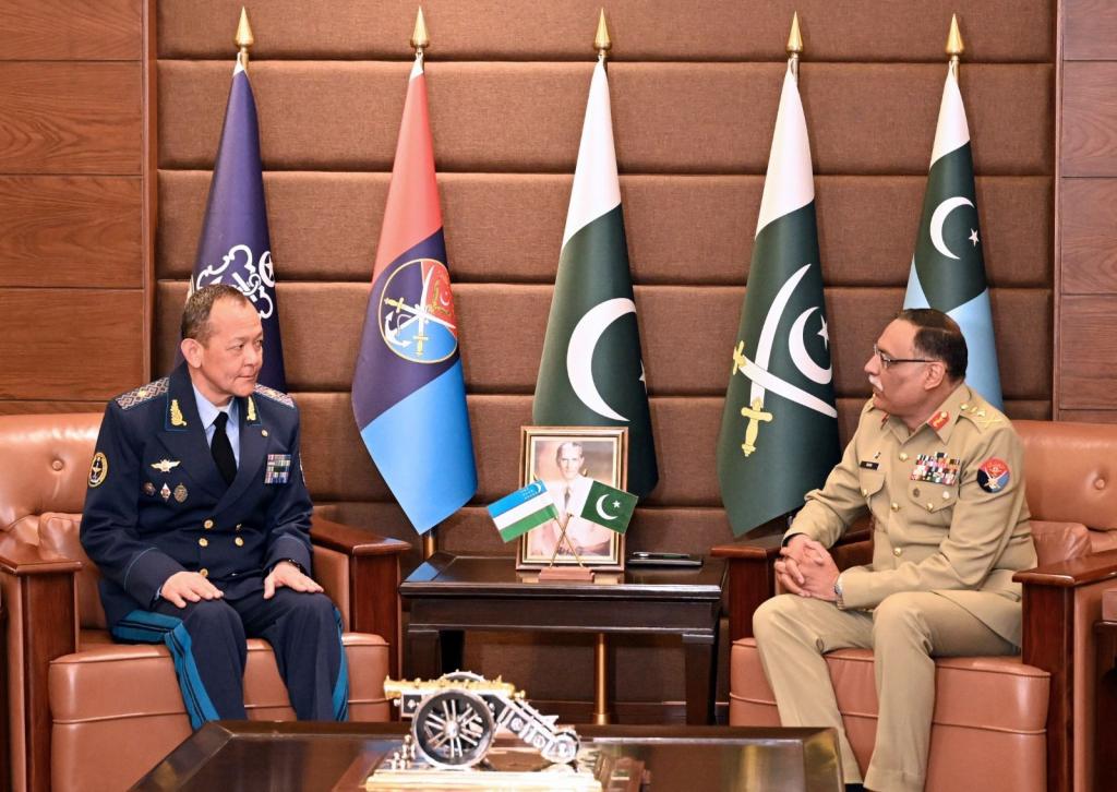High Level Defense Delegation Led By Deputy Minister Of Defense of the Republic of Uzbekistan And CJCSC General Sahir Shamshad Mirza Discusses indian and iranian Terrorism