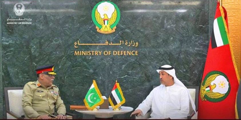 CJCSC General Sahir Shamshad Mirza And Top Senior Defense And Security Officials Of UAE Expresses Serious Concerns On The Serious Issue Of indian And iranian State Terrorism In Sacred PAKISTAN