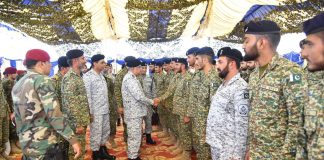 PAK NAVAL CHIEF Admiral Muhammad Naveed Ashraf Visits To The Strategic Forward Posts In Coastal And Creek Areas And Several Stealth Warships At An Undisclosed Location