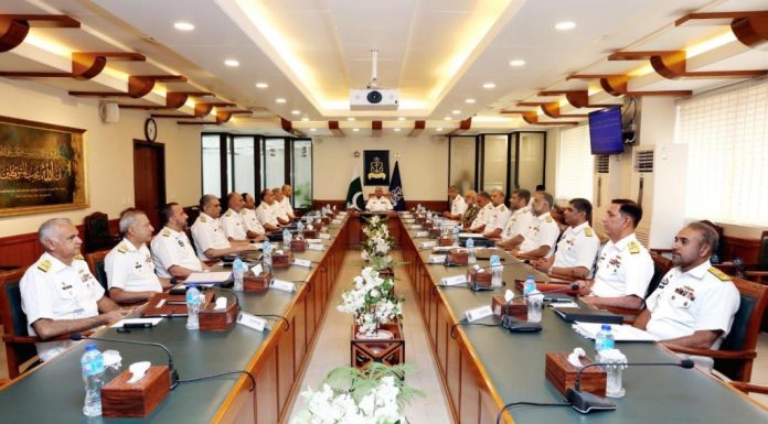 PAK NAVAL CHIEF (CNS) Admiral Muhammad Naveed Ashraf Presides Over The High-Profile And Most Important Command & Staff Conference Of PAK NAVAL COMMANDERS At NAVAL HQ Islamabad