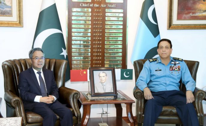 CHINESE Ambassador To Sacred PAKISTAN H.E Mr. Jiang Zaidong Meets with PAK AIR CHIEF (CAS) Zaheer Ahmed Babar Sidhu at AIR HQ Islamabad