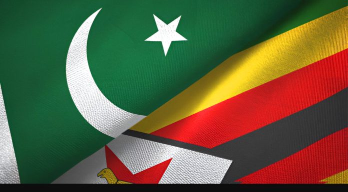 High-Level Defense Delegation Of Zimbabwe Led By Commander of The Air Force Of Zimbabwe Air Marshal John Jacob Nzvede Meets With PAF Chief Zaheer Ahmed Babar