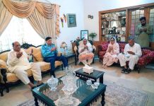 PAK AIR CHIEF Air Chief Marshal Zaheer Ahmed Babar Sidhu Visits The Residence Of Squadron Leader Usman Yousaf Shaheed And Offers Condolence For The Departed Soul Of Sacred PAKISTAN