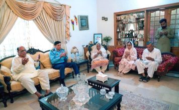 PAK AIR CHIEF Air Chief Marshal Zaheer Ahmed Babar Sidhu Visits The Residence Of Squadron Leader Usman Yousaf Shaheed And Offers Condolence For The Departed Soul Of Sacred PAKISTAN