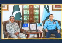 PAK NAVAL CHIEF (CNS) Admiral Muhammad Naveed Ashraf And PAK AIR CHIEF (CAS) Air Chief Marshal Zaheer Ahmed Babar Held High-Profile Important Meeting At AIR HQ Islamabad