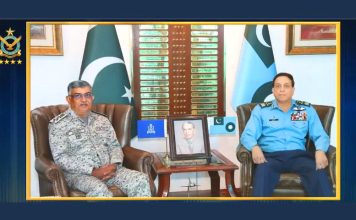 PAK NAVAL CHIEF (CNS) Admiral Muhammad Naveed Ashraf And PAK AIR CHIEF (CAS) Air Chief Marshal Zaheer Ahmed Babar Held High-Profile Important Meeting At AIR HQ Islamabad