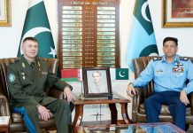 High Level Defense Delegation Of Belarus Led By Commander Of The Air Force & Air Defense Of Belarus Major General Andrei Yulianovich Lukyanovich visits AIR HQ Islamabad