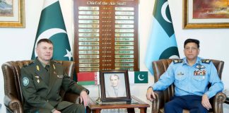 High Level Defense Delegation Of Belarus Led By Commander Of The Air Force & Air Defense Of Belarus Major General Andrei Yulianovich Lukyanovich visits AIR HQ Islamabad