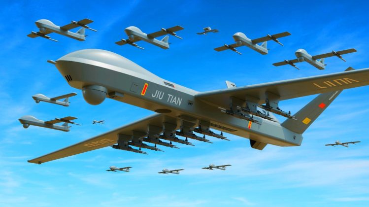 PAKISTAN Iron Brother CHINA Successfully Develops Revolutionary World's First Heavyweight New Mothership Drone Jiu Tian Fully Capable Of Launching A Wide Variety Of 100 Lethal Drones