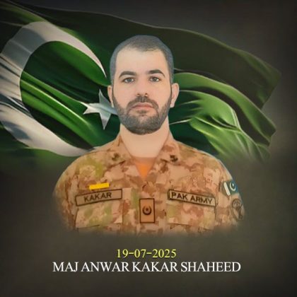 BRAVEST SON OF SACRED COUNTRY PAKISTAN MAJOR MUHAMMAD ANWAR KAKAR SHAHEED . . .