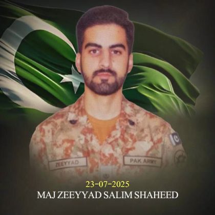 BRAVEST SON OF SACRED COUNTRY PAKISTAN MAJOR ZEEYAYAD SALIM SHAHEED