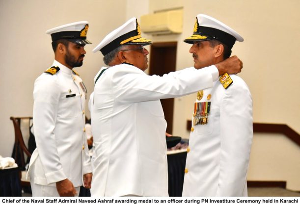 CNS Adm Muhammad Naveed Ashraf Confers MILITARY AWARDS Upon PAK NAVY Personnel During Ceremony Held At Bahria Auditorium In Karachi