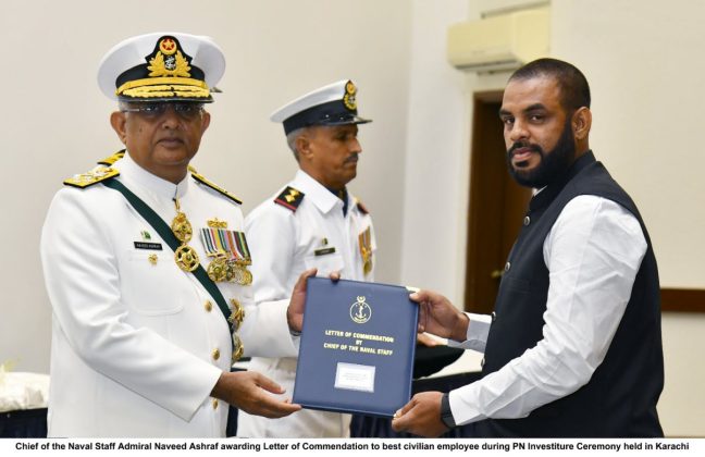 CNS Admiral Muhammad Naveed Ashraf Confers Prestigious MILITARY AWARDS Upon PAK NAVY Personnel
