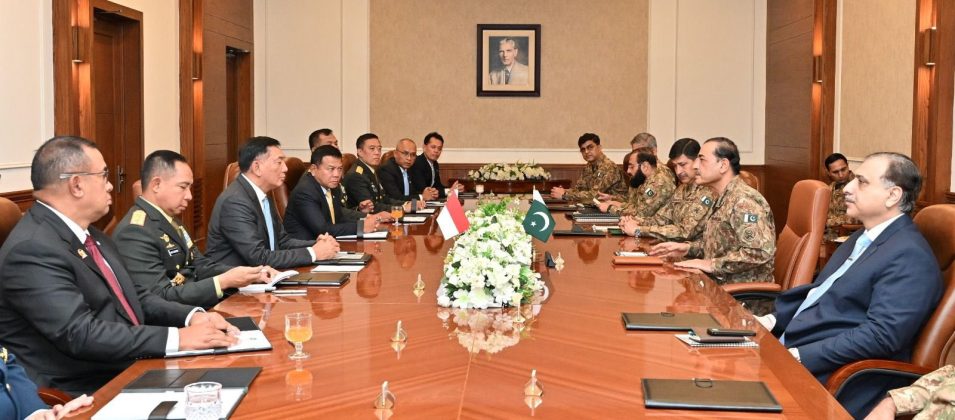High Level Delegation Of Indonesia Led By The Minister Of Defense Of Indonesia Lieutenant General Sjafrie Sjamsoeddin (Retd) Meets With Field Marshal Hafiz Syed Asim Munir