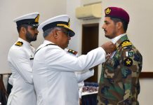 PAK NAVAL CHIEF Adm Muhammad Naveed Ashraf Confers MILITARY AWARDS Upon PAK NAVY Personnel During An Investiture Ceremony Held At Bahria Auditorium In Karachi