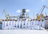 PAK NAVY VCNS Vice Admiral Ovais Ahmed Bilgrami Inspects The PNS KHAIBAR (F-282) One Of Two Air Defense Destroyer And Heavily Armed Stealth Warship Being Built In PAKISTAN Iron Brother TURKIYE